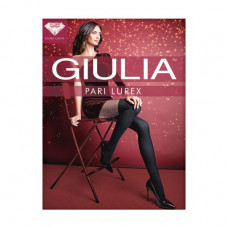 Fantasy women's tights with lurex and imitation of opaque golfs of Giulia Pari Lurex 60 DEN (1), Nero, size 2