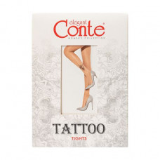 Fantasy tights female Conte Elegant Tattoo 20S-17SP, with the drawing Garden, 20 DEN, 005 Bronz, size 3