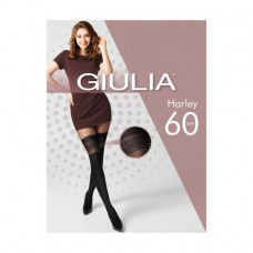 Fantasy tights female Giulia Harley with imitation Chulkov, 60 DEN, Daino/Nero, size 2