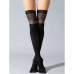 Fantasy tights female Giulia Harley with imitation Chulkov, 60 DEN, Daino/Nero, size 2
