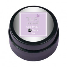 Gel-paint for nails of Tufi Profi Premium Gel Paint 04 Black, 5 g
