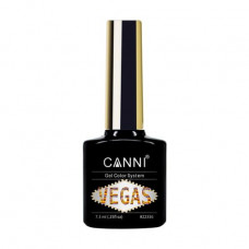 The Green gel polish Canni Vegas 421 is gold, 7.3 ml