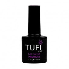The Red gel polish Tufi Profi Premium Gel Polish 156 with large spangles, 8 ml