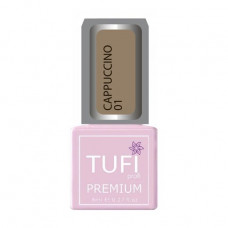 Gel polish for nails of Tufi Profi Premium Cappuccino of 01 Cocoa, 8 ml
