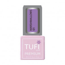 Gel polish for nails of Tufi Profi Premium Marshmallows 01 of Lavender, 8 ml
