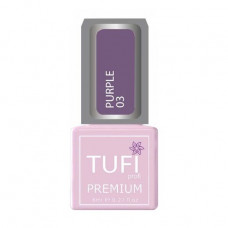 Gel polish for nails of Tufi Profi Premium Purple 03 of Plum, 8 ml
