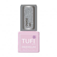 Gel polish for nails of Tufi Profi Premium Savage 001 Reflective moonlight, 8 ml