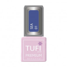 Gel polish for nails of Tufi Profi Premium Sea 01 of Bright blue, 8 ml