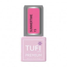Gel polish for nails of Tufi Profi Premium Summertime, 15 Fuchsia, 8 ml