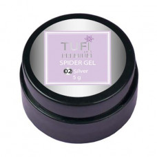Gel spider line for nails of Tufi Profi Premium Spider Gel 02 Silver, 5 g