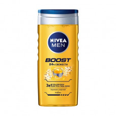 Shower gel 3 in 1 for a body, the person, hair of Nivea Men Boost, men's, 250 ml
