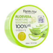 Face gel and bodies of FarmStay Aloevera Moisture Soothing Gel moistening, with aloe extract belief, 300 ml