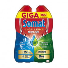 Gel for washing of ware in the Somat Exellence Duo Gel dishwasher Antizhir, 2*900 ml