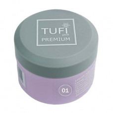 Gel for nail extension of Tufi Profi Premium UV/LED Gel, 01 White Crystal, 5 g