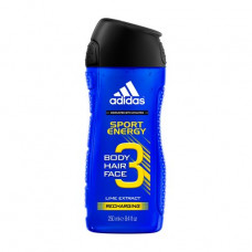 Body, hair gel and 3 in 1 persons Adidas Sport Energy of men's, 250 ml