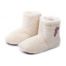 Women's room Twins CZh-Print slippers boots fleece, Milk, size 38-39