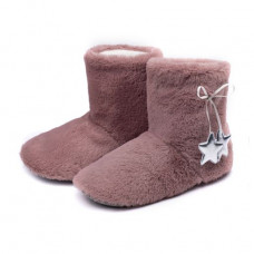 Women's room Twins CZh-Print slippers boots fleece, Purpul, size 38-39