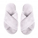 Women's room Twins HS-Lux slippers open, recross, fur, gray, size 40