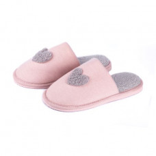 The women's room Twins HS-OZ slippers closed, heart, pink, size 38-39