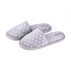 The women's room Twins HS-OZ slippers closed velors in peas, gray, size 40