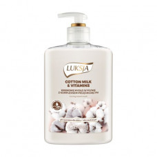 Liquid Luksja Creamy Cotton Milk & Vitamins cream-soap with a milk of cotton and vitamins, 500 ml
