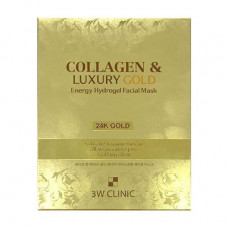 Hydrogel face pack 3W Clinic Collagen & Luxury Gold Energy Hydrogel Facial Mask with gold, 30 g