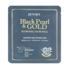 Hydrogel face pack with gold and black Petitfee & Koelf Black Pearl & Gold Hydrogel Mask Pack pearls, 32 g
