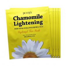 The hydrogel clarifying Petitfee & Koelf Chamomile Lightening Hydrogel Face Mask face pack with extract of a camomile, 5 pieces