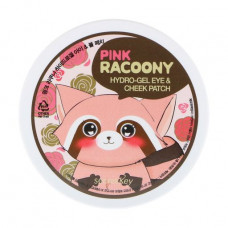 Hydrogel patches for eyes and cheekbones of Secret Key Pink Racoony Hydro-Gel Eye & Cheek Patch with a rose, 60 pieces