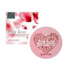 Hydrogel patches for skin around eyes 3W Clinic Pink Rose Vitamin Hydrogel Eye Patch with extract of a rose, 60 pieces