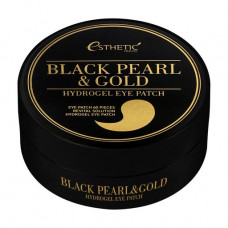 Hydrogel patches for skin around eyes of Esthetic House Black Pearl & Gold Hydrogel Eye Patch with extract of black pearls and gold, 60 pieces