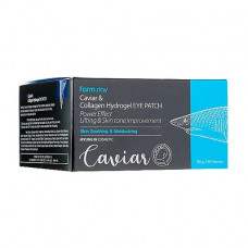 Hydrogel patches for skin around eyes of Farm Stay Caviar & Collagen Hydrogel Eye Patch, 60 pieces