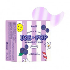 Hydrogel patches for skin around eyes of Koelf Blueberry & Cream Ice-Pop Hydrogel Eye Mask with blueberry and cream, 60 pieces