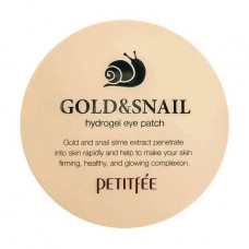 Hydrogel patches for skin around eyes of Petitfee&Koelf Gold & Snail Hydrogel Eye Patch with gold and a snail, 60 pieces