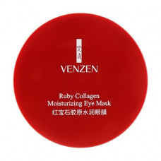 Hydrogel patches for skin around eyes of Venzen Ruby Collagen Moisturizing Eye Mask with extract of brown seaweed, 60 pieces