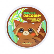 Hydrogel patches under eyes of Secret Key Marine Racoony Hydrogel Eye & Multi Patch multifunctional, 60 pieces