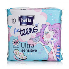 Bella For Teens Ultra Sensitive sanitary pads, 10 pieces