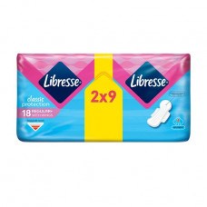 The Libresse Classic Normal Duo Pack sanitary pads with wings, 2*9 pieces