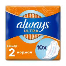 Sanitary pads for critical days Always Ultra Normal, size 2, 10 pieces