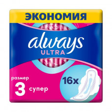 Sanitary pads for critical days Always Ultra Super, size 3, 16 pieces