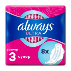 Sanitary pads for critical days Always Ultra Super, size 3, 8 pieces