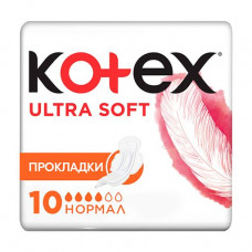 Sanitary pads for critical days of Kotex Ultra Soft Normal, 10 pieces