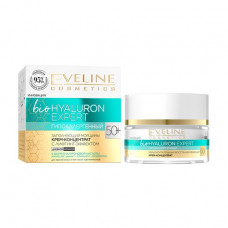The hypoallergenic multinutritious restoring day and night concentrated cream for the person Eveline Cosmetics BioHyaluron Expert 60+, 50 ml