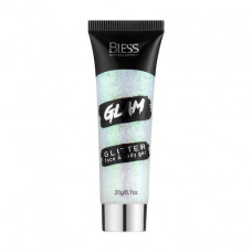 Glitter for the person and a body of Bless Beauty Glam Glitter Face & Body Gel 01, 20 g