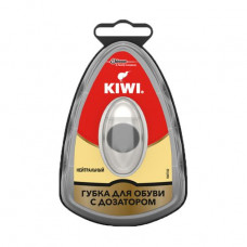 The KIWI Express Shine shoe polishing sponge with the batcher without color, 6 ml