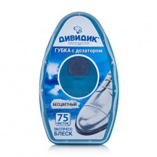 The Dividik Klassik shoe polishing sponge for smooth skin with the batcher, colourless, 6 ml