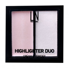 Highlighter for person 2 in 1 LN Professional Cream & Powder Highlighter Duo, 101, 8 g