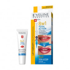 Intensive gialuronovy filler for lips with Eveline Cosmetics Lip Therapy Professional Total Action 8 collagen in 1, 12 ml