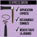 Pencil shadow for eyebrows of Maybelline New York Express Brow Satin Duo 02 Medium Brown, 0.71 g