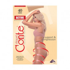 Tights female Conte elegant Active with the dragging-away shorts, 40 DEN, Natural, size 2